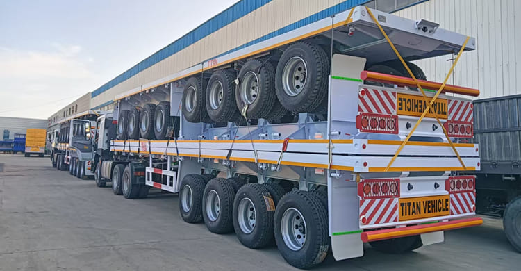 TITAN 4 Axle Flatbed Semi Trailer for Sale in Zambia