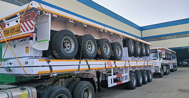 TITAN 4 Axle Flatbed Semi Trailer for Sale in Zambia