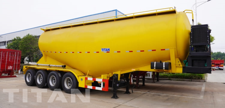 4 Axle 35 CBM Cement Bulker Tanker Trailer for Sale in Zambia
