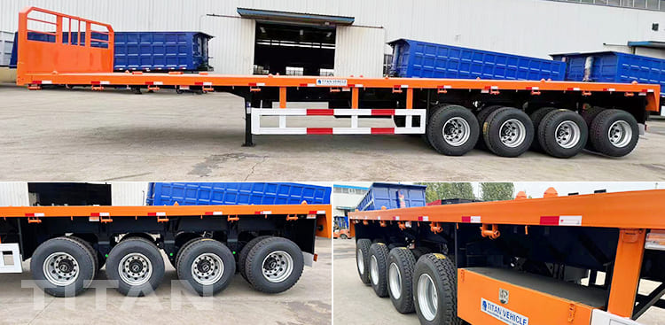 4 Axle Flat Deck Semi Trailer with Headboard for Sale in Mali