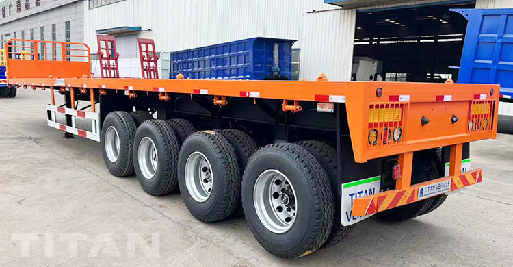 4 Axle Flat Deck Semi Trailer with Headboard for Sale in Mali