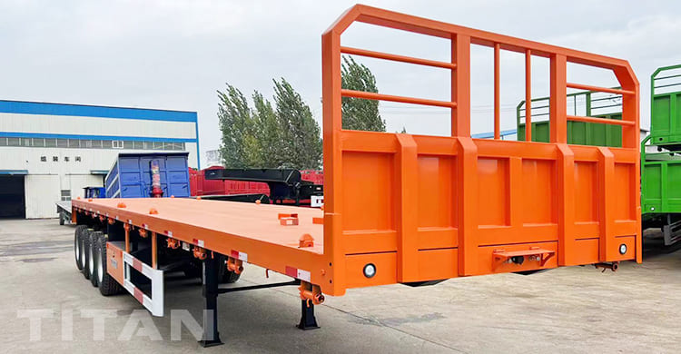 4 Axle Flat Deck Semi Trailer with Headboard for Sale in Mali