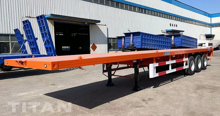 40Ft 3 Axle Flatbed Semi Trailers for Sale in Chile