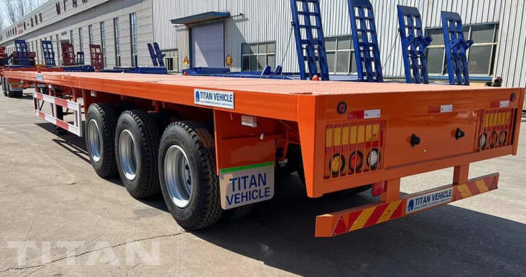 40Ft 3 Axle Flatbed Semi Trailers for Sale in Chile