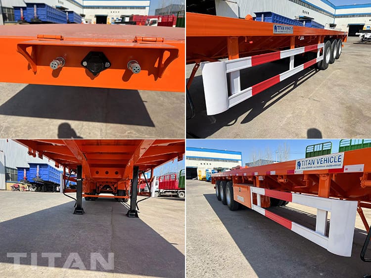 40Ft 3 Axle Flatbed Semi Trailers for Sale in Chile