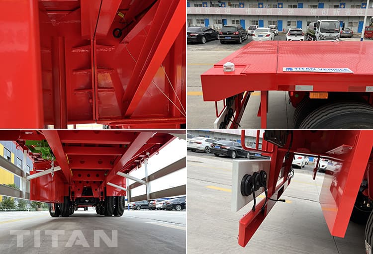 40Ft Shipping Container Flatbed Trailer 3 Axle for Sale in Zimbabwe