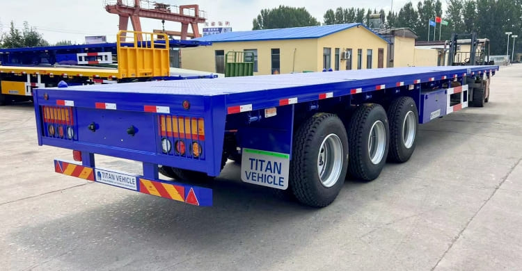 3 Axle 40 Foot Flatbed Semi Trailer will sent to Rwanda