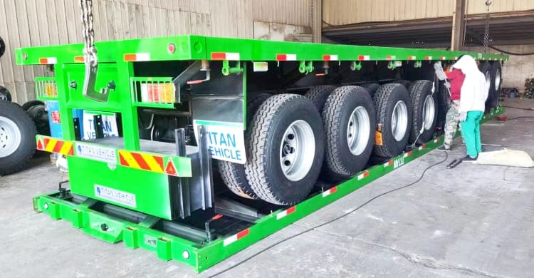 4 Axle 40 Foot Flatbed Semi Trailer for Sale in Mauritania