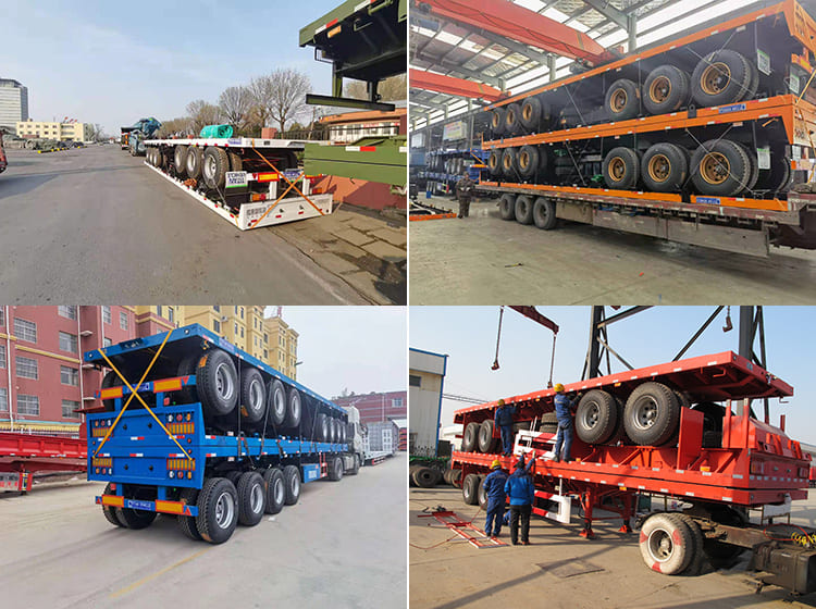 Tri Axle Flat Deck Top Semi Trailers for Sale Price Manufacturers