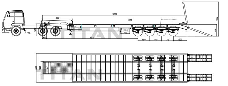 4 Axle Semi Low Loader Truck Trailer for Sale in Sierra Leone