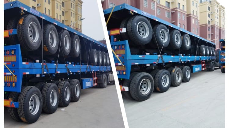 4 Axle 48 Foot Flatbed Semi Truck Trailer for Sale Near Me in Guinea Conakry