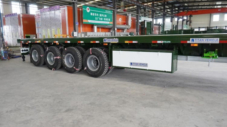 4 Axle 48 Foot Flatbed Semi Truck Trailer for Sale Near Me in Guinea Conakry
