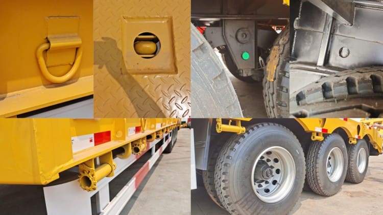 80 Ton Drop Deck Semi Trailer | 3 Axle Low Bed Trailer Truck Price