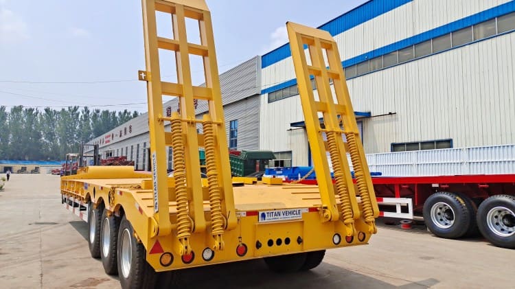 80 Ton Drop Deck Semi Trailer | 3 Axle Low Bed Trailer Truck Price