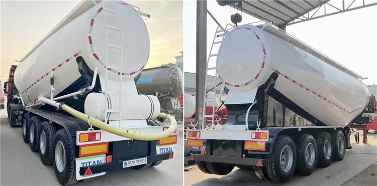 4 Axle 40m3 Bulker Powder Cement Tanker Transport Truck Trailer for Sale Manufacturer