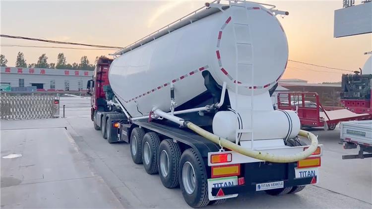 4 Axle 40m3 Bulker Powder Cement Tanker Transport Truck Trailer for Sale Manufacturer