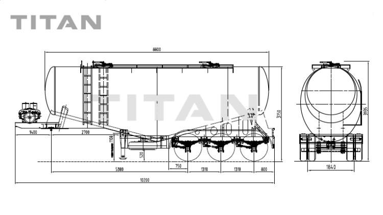 3 Axle 35 Cbm Bulk Cement Tanker Trailer for Sale in Zimbabwe Bulawayo