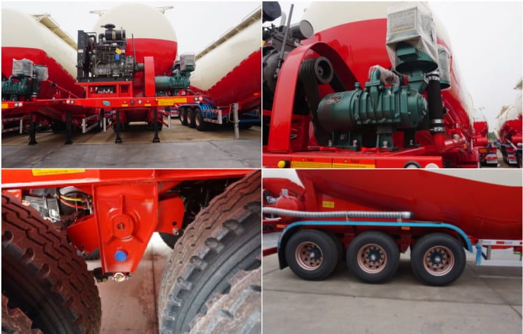 3 Axle Silo Bulk Cement Trailer 32tn with Compressor for Sale in Nigeria Abuja