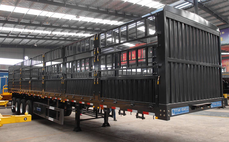 4 Axle 80 Ton Fence Semi Truck Trailer for Sale in Ghana