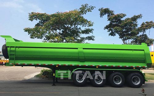 4 Axle 80 Ton Heavy Duty Dump Tipper Chassis Container Trailer
