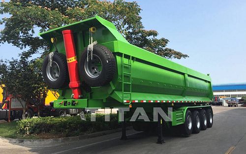 4 Axle 80 Ton Heavy Duty Dump Tipper Chassis Container Trailer