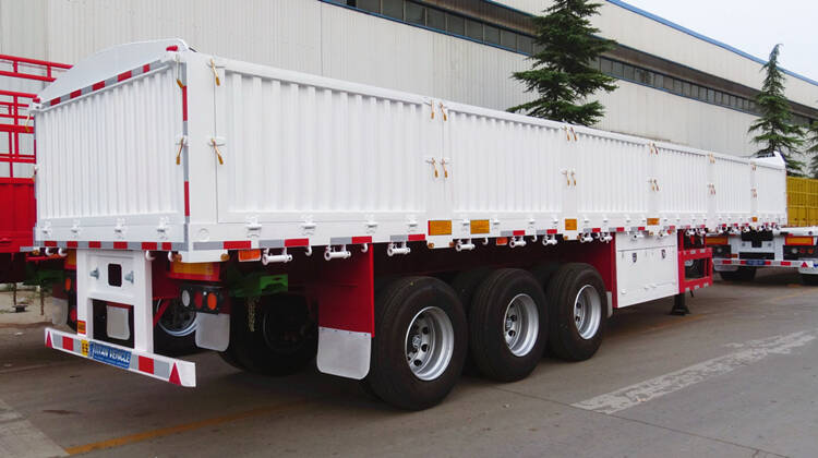 60 Ton Drop Side Trailer with Side Wall for Sale - TITAN Vehicle