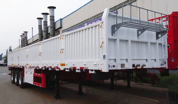 60 Ton Drop Side Trailer with Side Wall for Sale - TITAN Vehicle