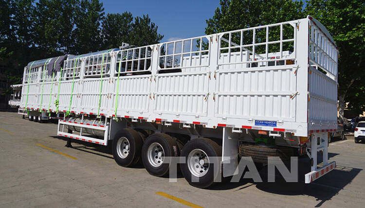 Fence semi trailer stakes livestock transport truck trailer