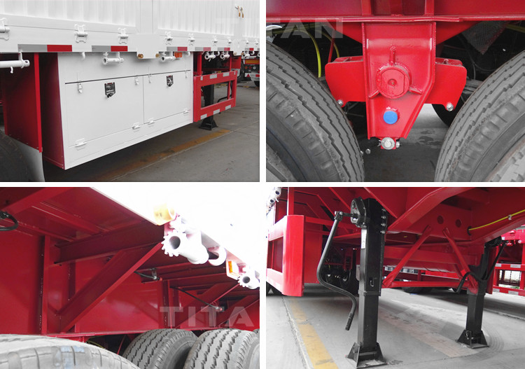 60 Ton Drop Side Trailer with Side Wall for Sale - TITAN Vehicle