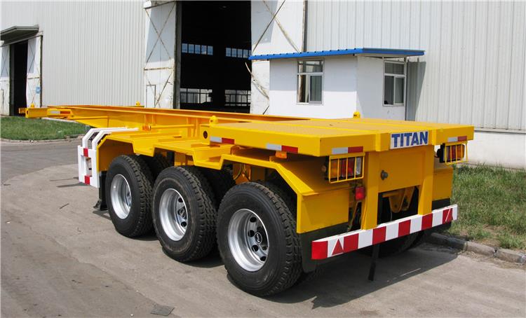 Tri Axle 20ft Skeleton Container Semi Trailer for Sale