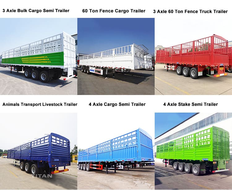 60 Tons Fence Truck Trailer with Stakes for Sale Price