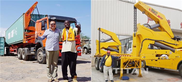 40 ft Side Lifters Crane Container Transport Trailer for Sale In Cayman Islands