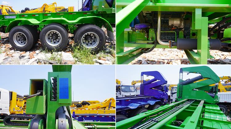 40 ft Side Lifters Crane Container Transport Trailer for Sale In Cayman Islands