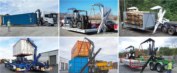 40 ft Side Lifters Crane Container Transport Trailer for Sale In Cayman Islands