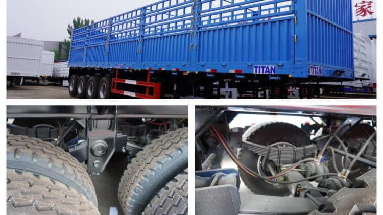 4 Axles Fence Cargo Semi Trailer for Sale in Mozambique