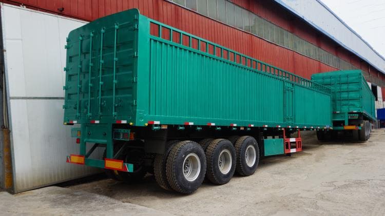 3 Axles 60 Ton China Side Wall Flatbed Semi Trailer in Malaysia