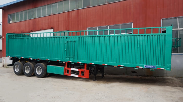 3 Axles 60 Ton China Side Wall Flatbed Semi Trailer in Malaysia