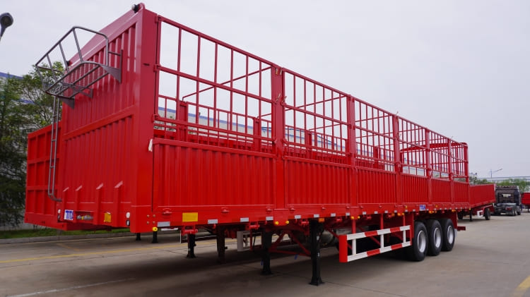 3 Axles 60 Ton Fence Cargo Truck Trailer for Sale in Sierra Leone