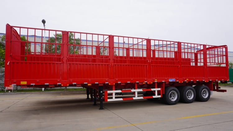 3 Axles 60 Ton Fence Cargo Truck Trailer for Sale in Sierra Leone
