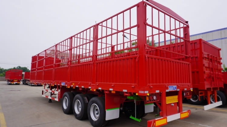 3 Axles 60 Ton Fence Cargo Truck Trailer for Sale in Sierra Leone