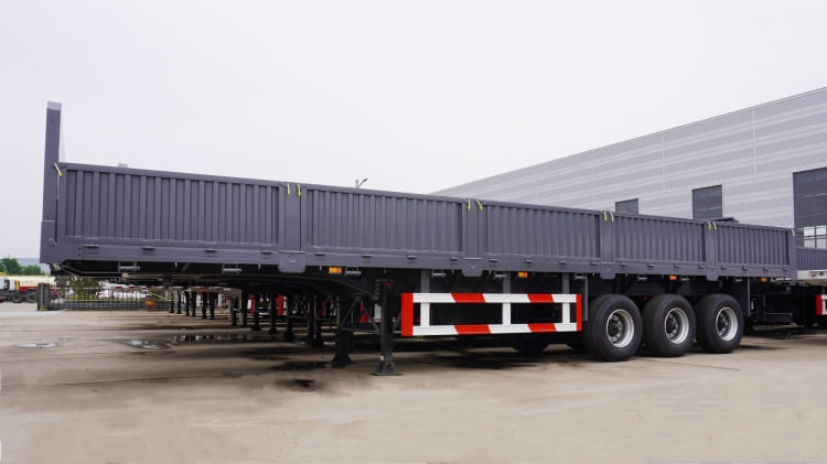 3 Axle 60 Ton Cargo Sidewall Semi Trailer for Sale in Mozambique