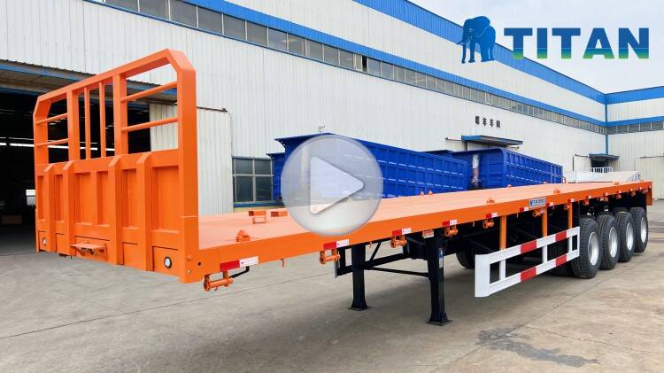 4 Axle 48 Ft Flatbed Trailer for Sale Manufacture Near Me Price