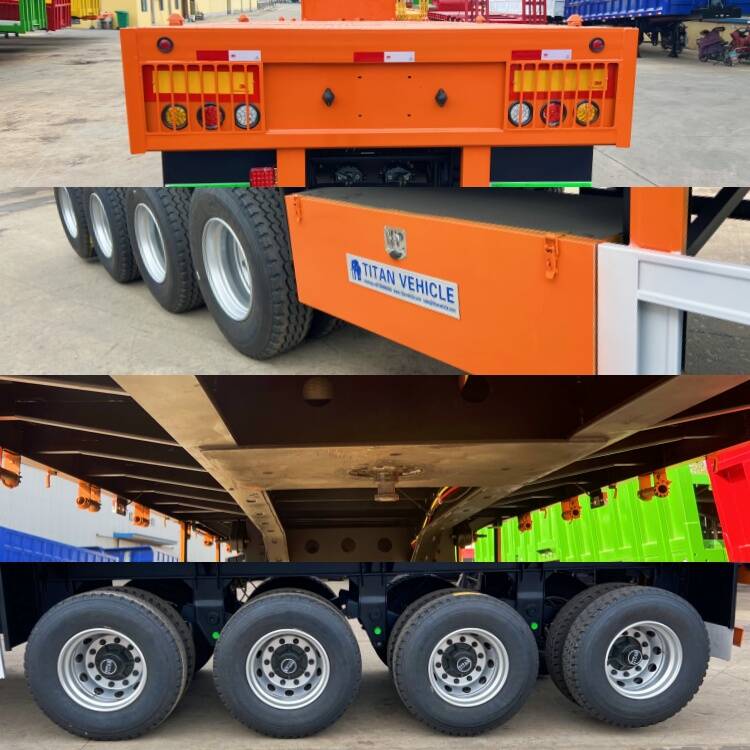 4 Axle 48 Ft Flatbed Trailer for Sale Manufacture Near Me Price