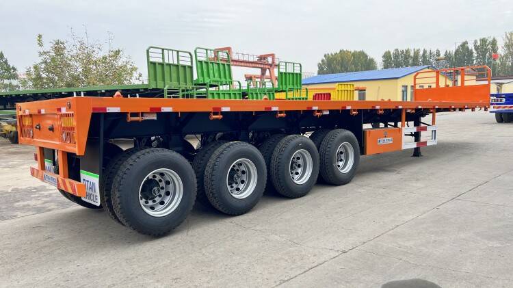 4 Axle 48 Ft Flatbed Trailer for Sale Manufacture Near Me Price