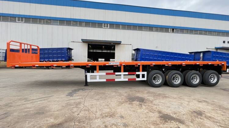 4 Axle 48 Ft Flatbed Trailer for Sale Manufacture Near Me Price