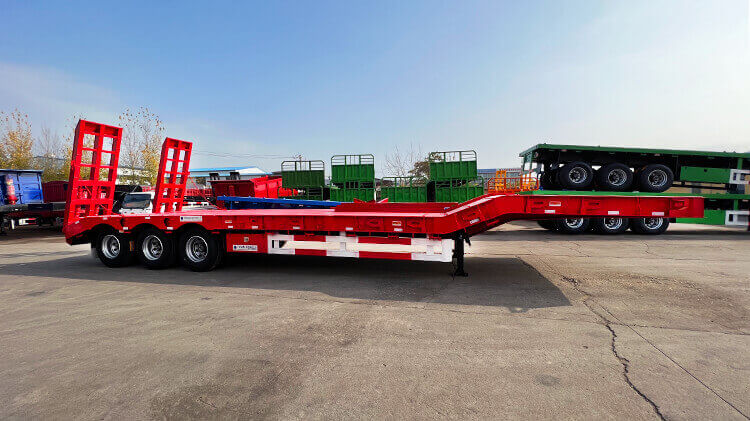 3 Axle 60ton Low Bed Trailer for Sale in Zambia