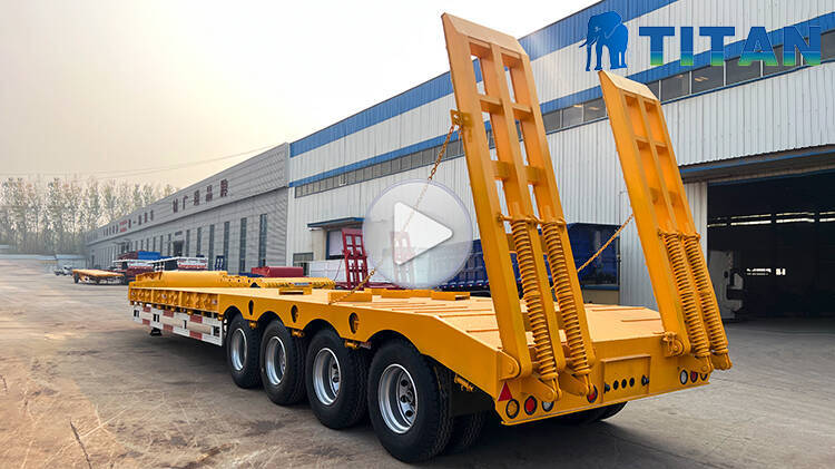 4 Axle 80ton Low Bed Truck for Sale Manufacture Price