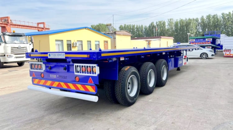 Tri Axle Flat Deck Top Semi Trailers for Sale Price Manufacturers