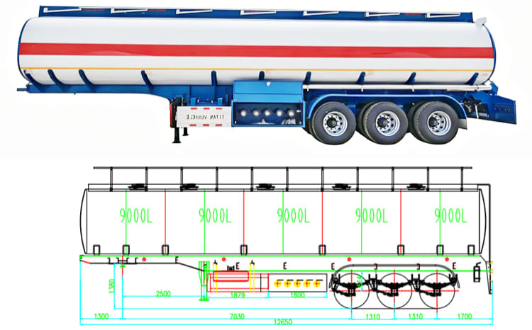 45000 Liters Fuel Tanker Trailer for Sale in Bamako,Mali