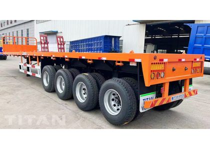 4 Axle Flat Deck Semi Trailer with Headboard will be shipped to Mali
